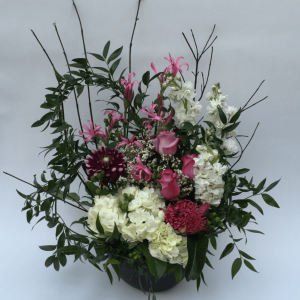 Arrangement douce pensée rose