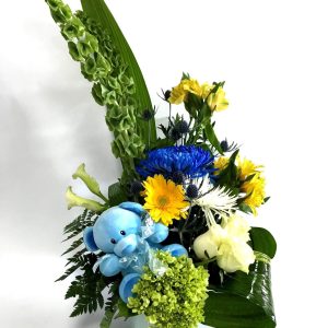 Bouquet nouveau bébé en bleu