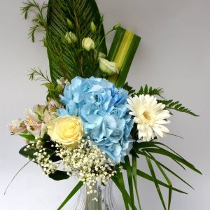 Bouquet touche de bleu