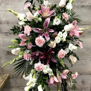 Gerbe mortuaire Tendresse rose
