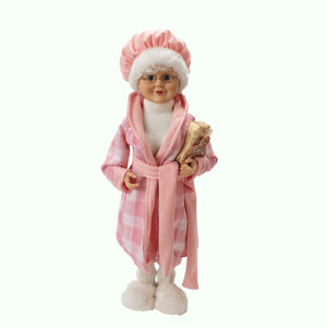 Mère Noël vêtue de rose