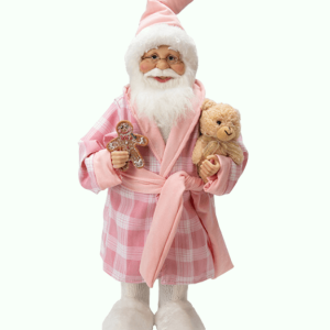 Père Noël vêtu de rose