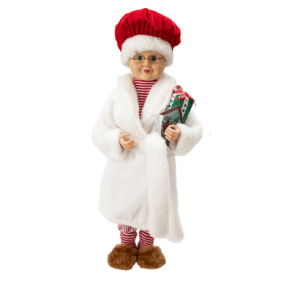 Mère Noël vêtue blanc